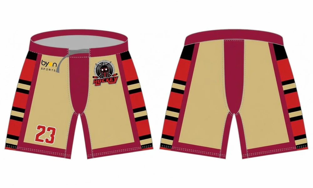 Impresión de sublimación Dye diseño personalizado joven pantalones de hockey sobre hielo personalizado