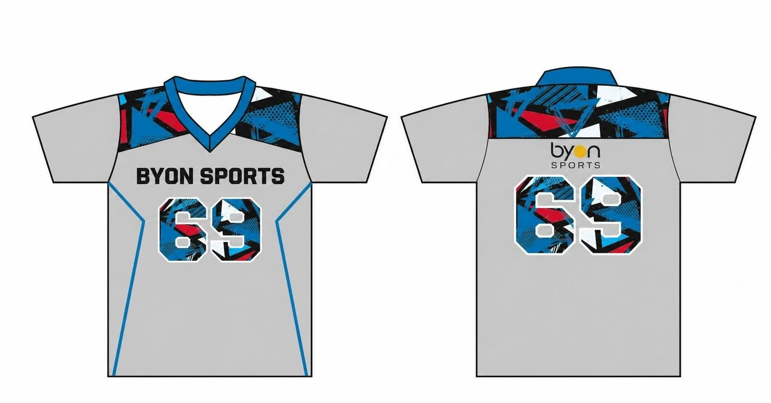 Tee sublimation design personnalisé jeunes chemises de crosse personnalisées