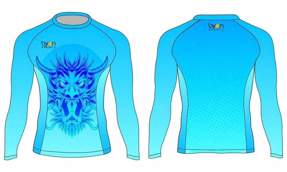 Stampa sublimazione Dye Progettazione personalizzata giovanili personalizzati MMA rash guard
