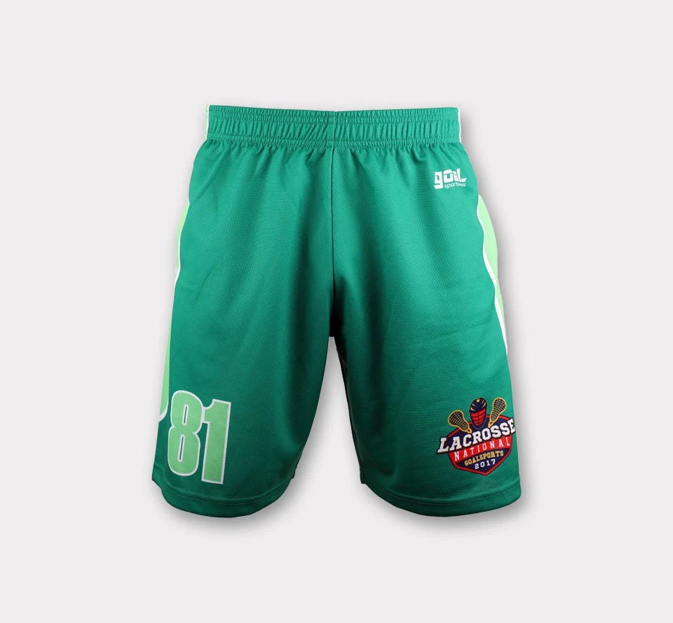 Stampa di sublimazione Dye Design personalizzato pantaloncini lacrosse giovanile