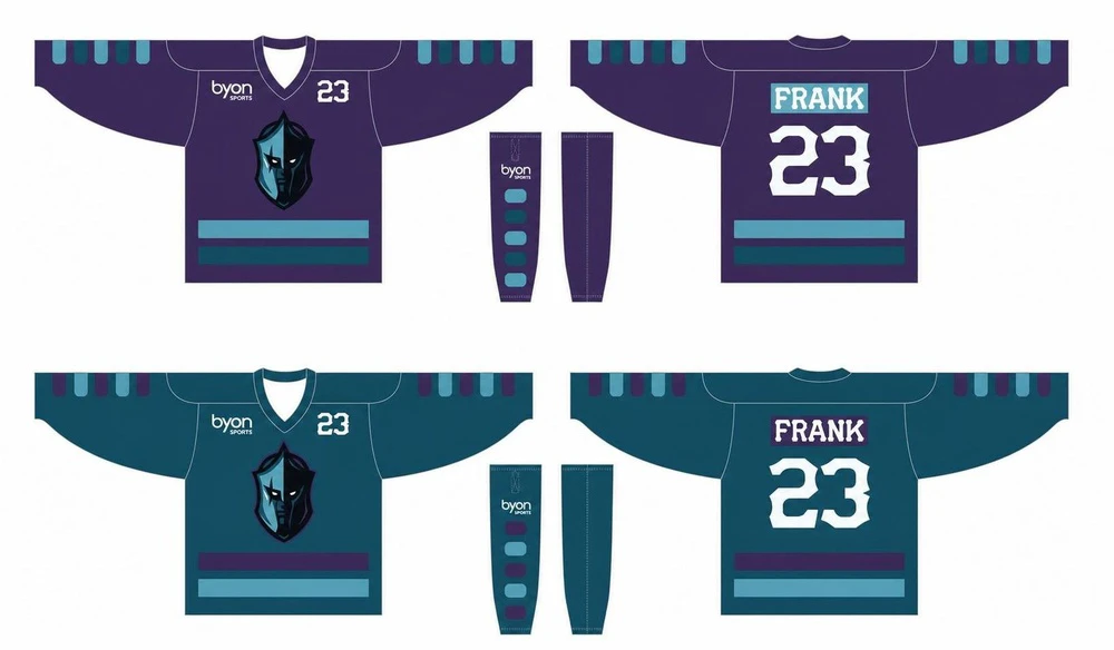 Dye sublimation printing Custom design youth reversible hockey jersey