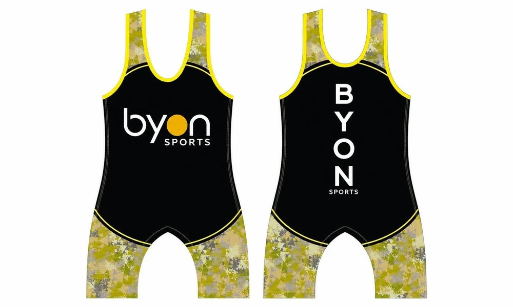 Dye sublimation printing Custom design youth wrestling singlets