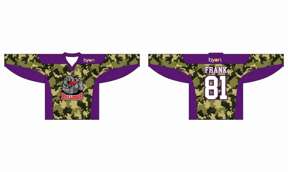Stampa di sublimazione Dye Maglie da hockey su disegno digitali personalizzate