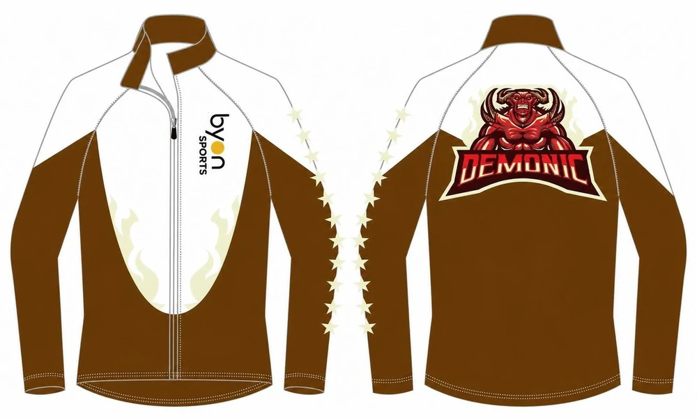 Dye sublimación impresión diseño personalizado completo poliéster Football Team Jackets