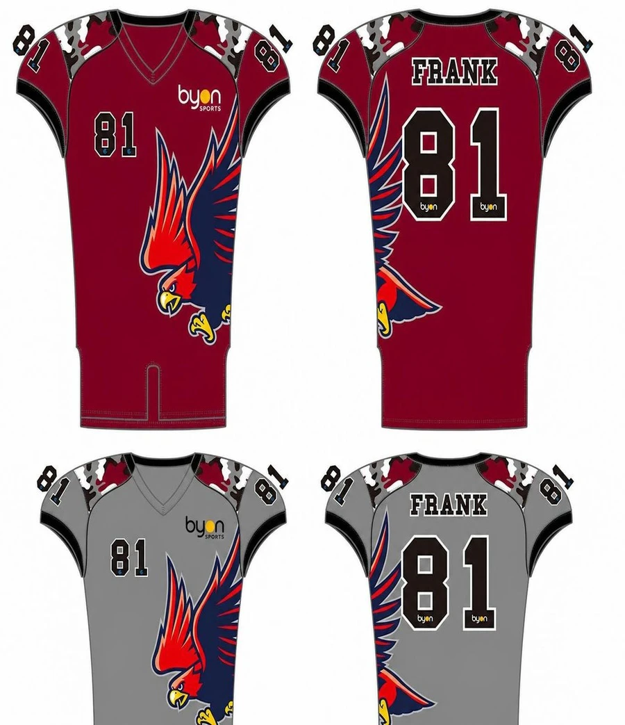 Farbsublimationsdruck Custom Design Full Polyester Reversible Football Jerseys
