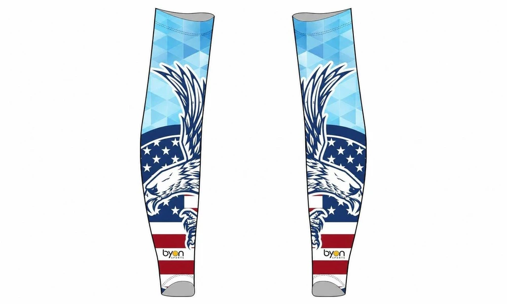 Dye sublimation printing custom design full polyester custom baseball arm sleeves