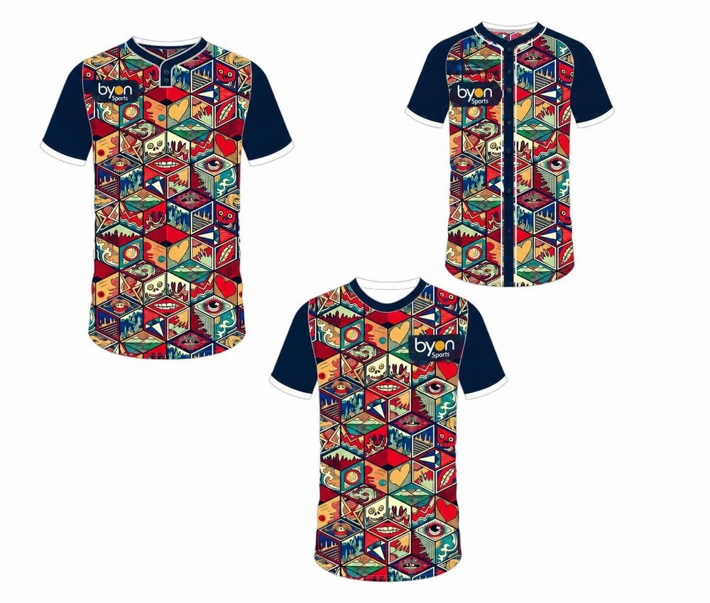 Dye sublimation printing custom design full polyester custom baseball gear
