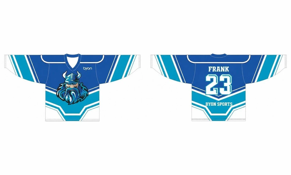 Stampa sublimazione Dye disegno personalizzato completo poliestere pratica maglie da hockey