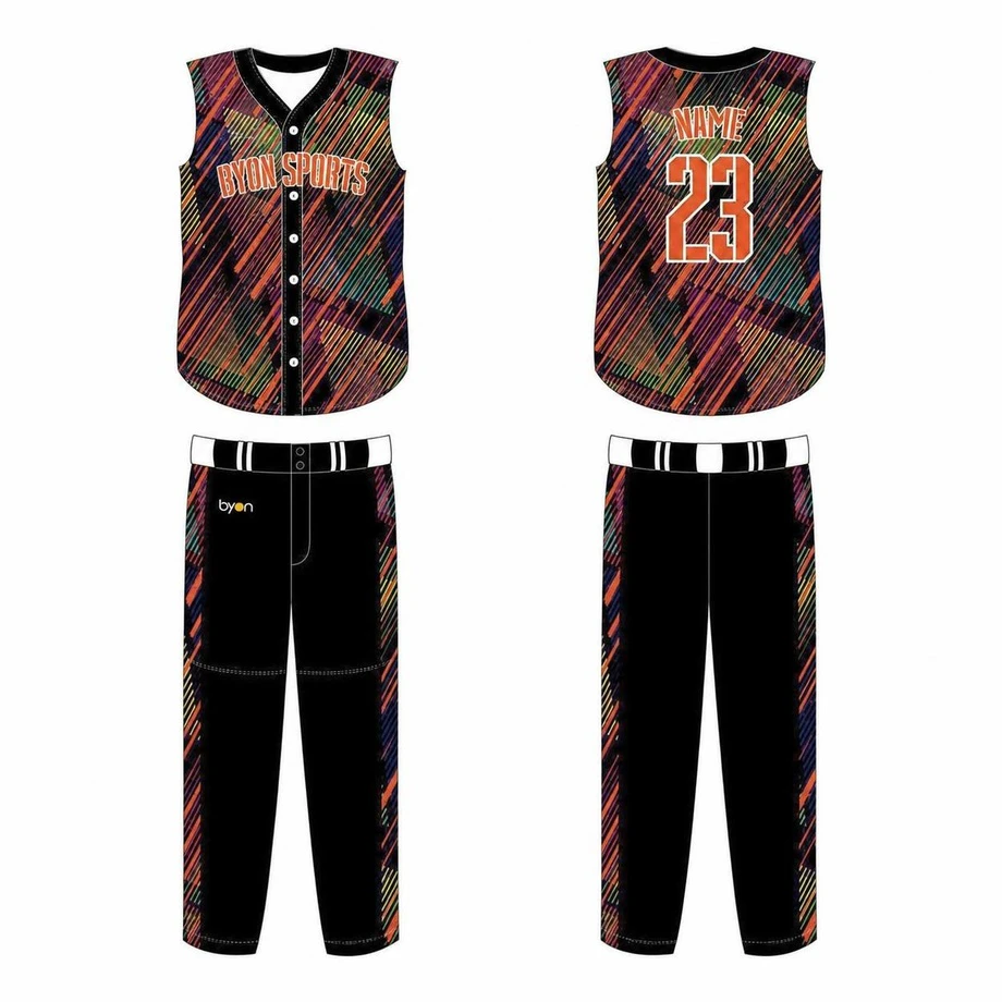 Dye sublimation printing custom design full polyester sleeveless Softball Jerseys