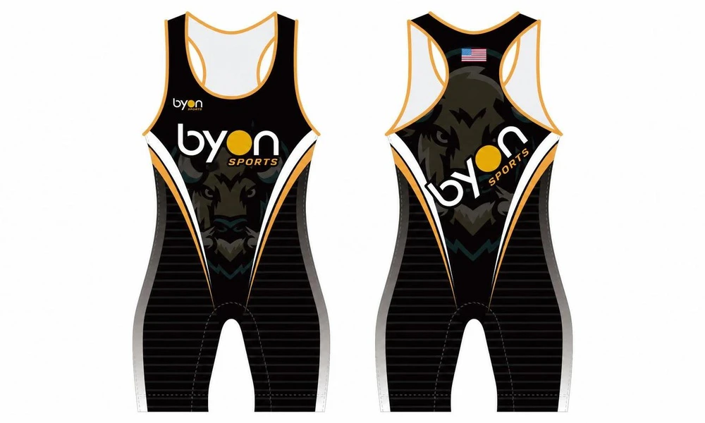 Farbstoff-Sublimationsdruck Custom Design Full Polyester Wrestling Uniform