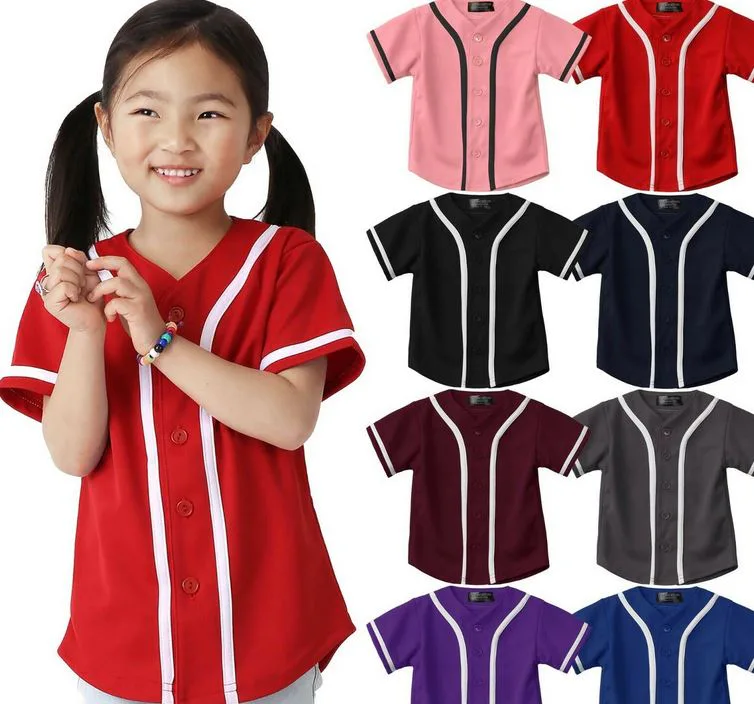 Personalized custom kids baseball jersey