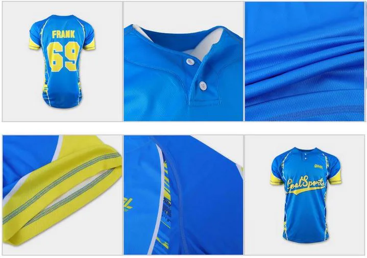 Zwei-Knopf-Baseball-Jersey