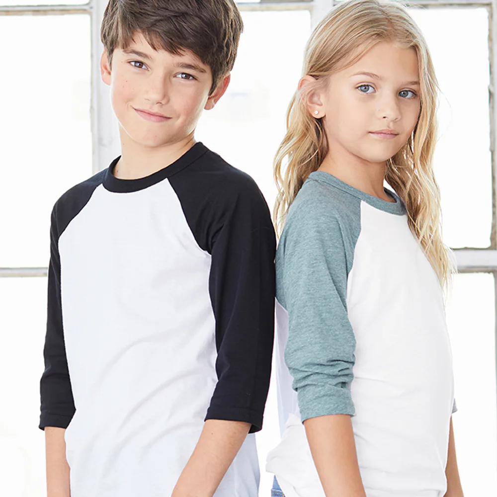 Long-sleeve custom kids baseball jersey