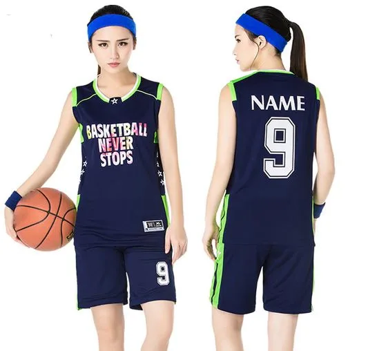 Navy blue women basketball uniform
