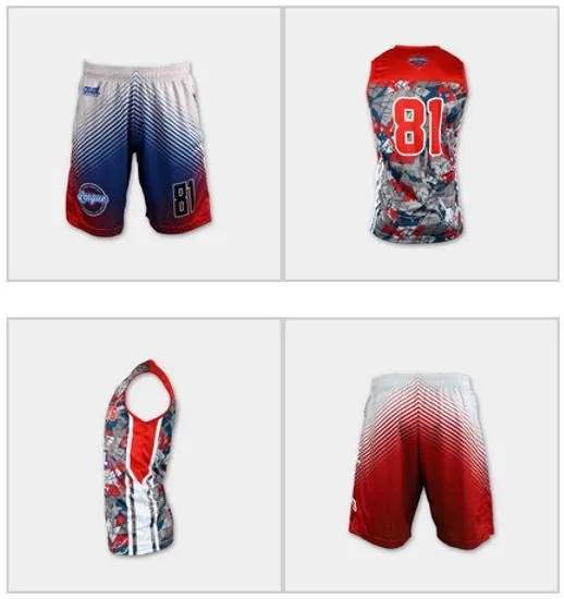 Sublimated youth basketball uniforms