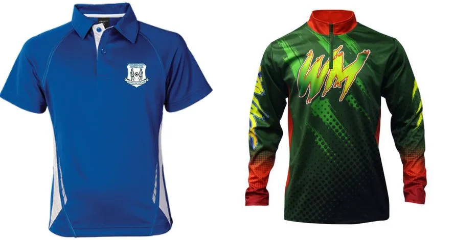 Sublimierte Shirt-Taste und Reißverschlussoptionen