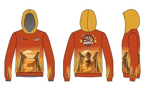 Custom sublimated dart hoodies