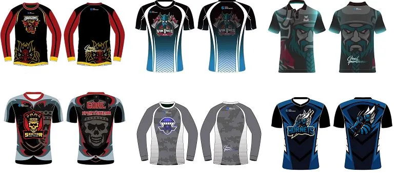 Sublimierte Esports Jersey Designs