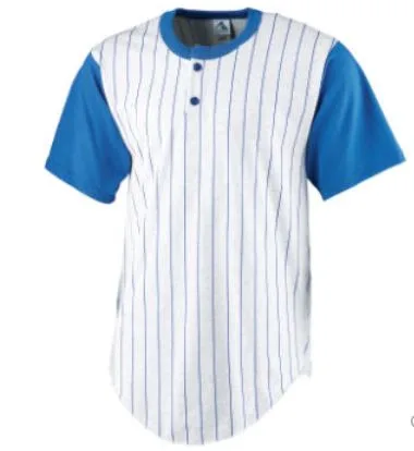 Two-button custom throwback baseball jersey