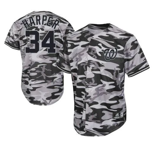 Custom camo baseball jersey quality example