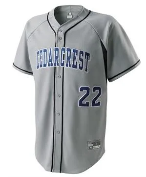 Full-button custom throwback baseball jersey