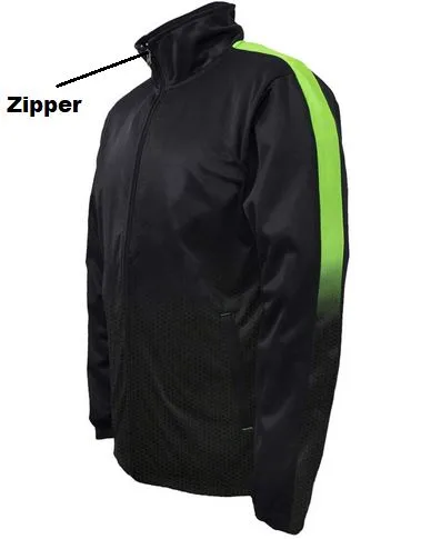 Chaqueta de equipo personalizada con cremallera