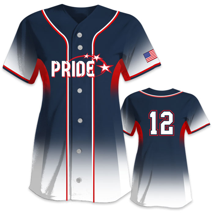 Short sleeve slow pitch softball jersey
