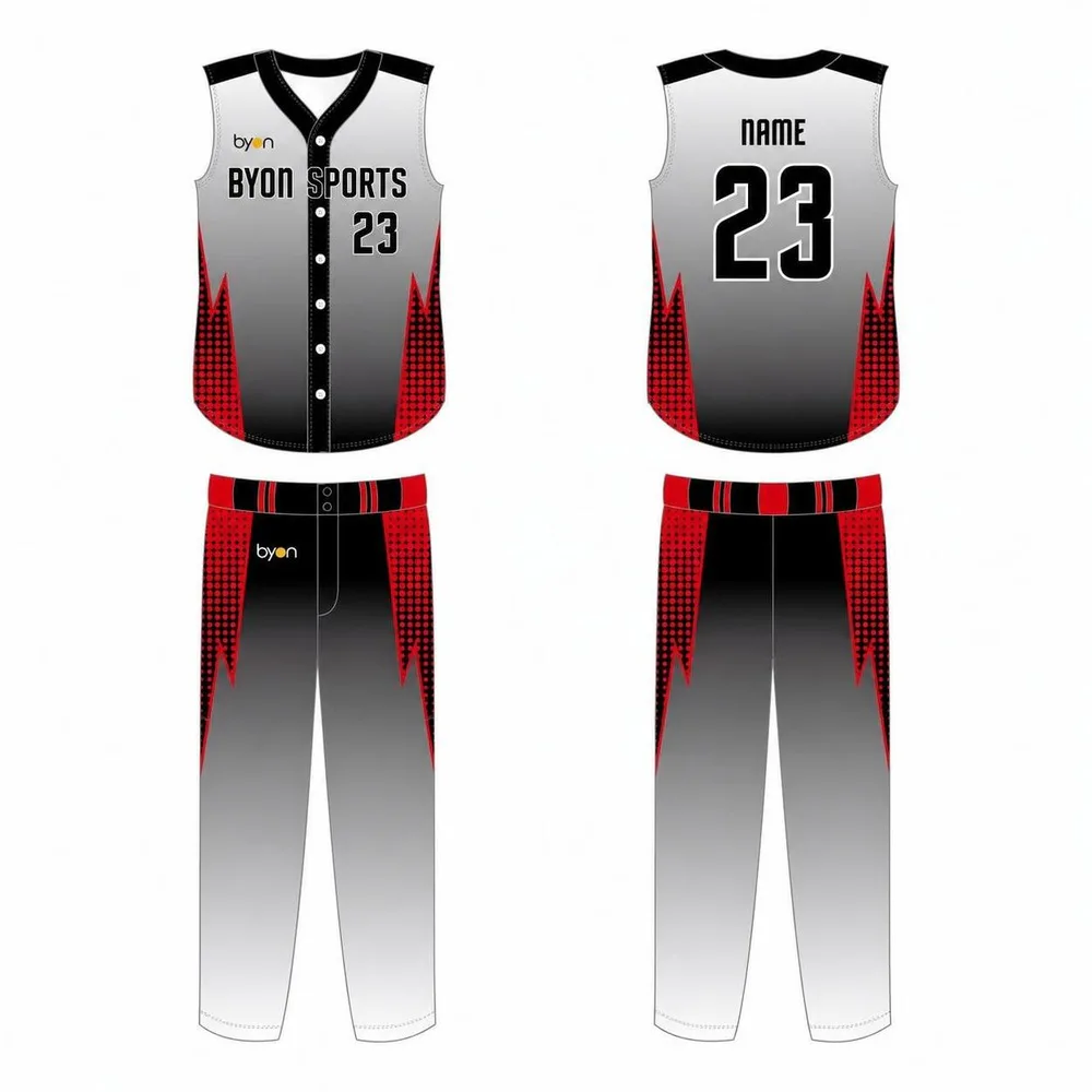 Fully sublimated men's team sleeveless baseball jersey