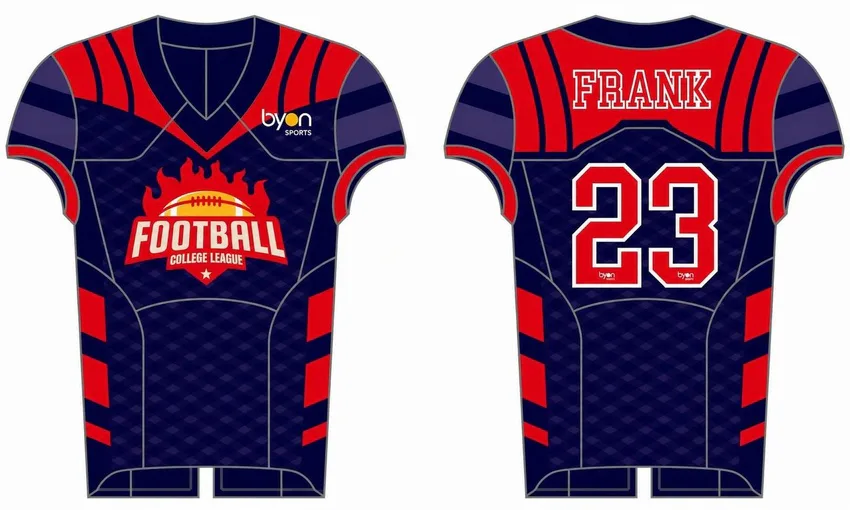 Full Sublimated custom made men's team Sublimated Flag Football Jerseys