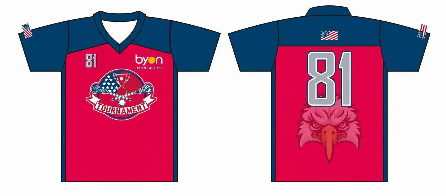 Full Sublimated Custom made équipe masculine Custom lacrosse Shirts