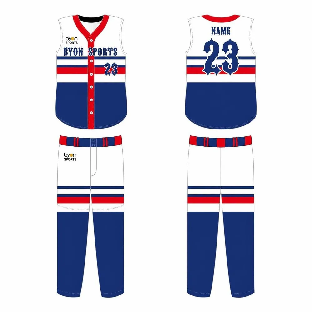 Full Sublimated custom made men's team sleeveless Softball Jerseys
