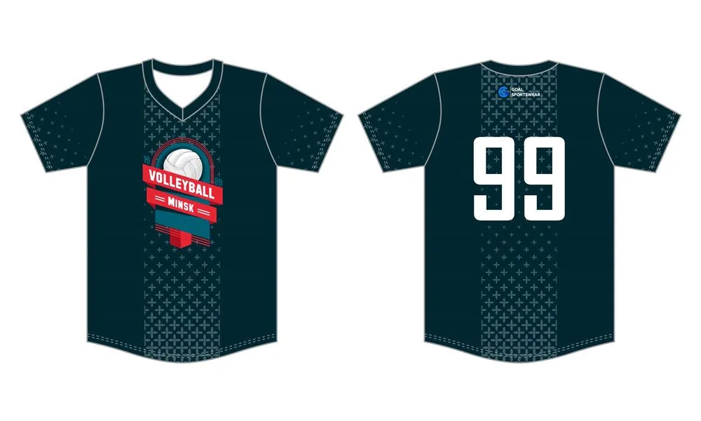 Full Sublimated custom made men's team sublimated volleyball jerseys