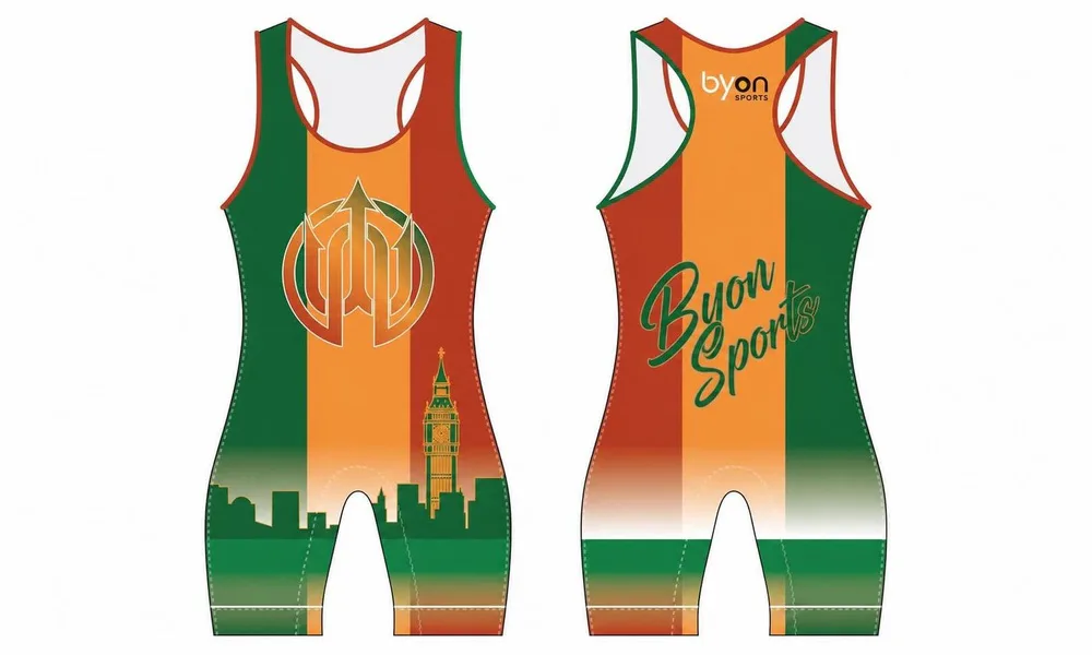 Full Sublimated custom made men's team wrestling singlets