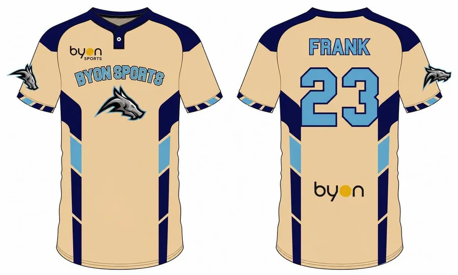 Jersey de equipo de béisbol sublimado de manga corta