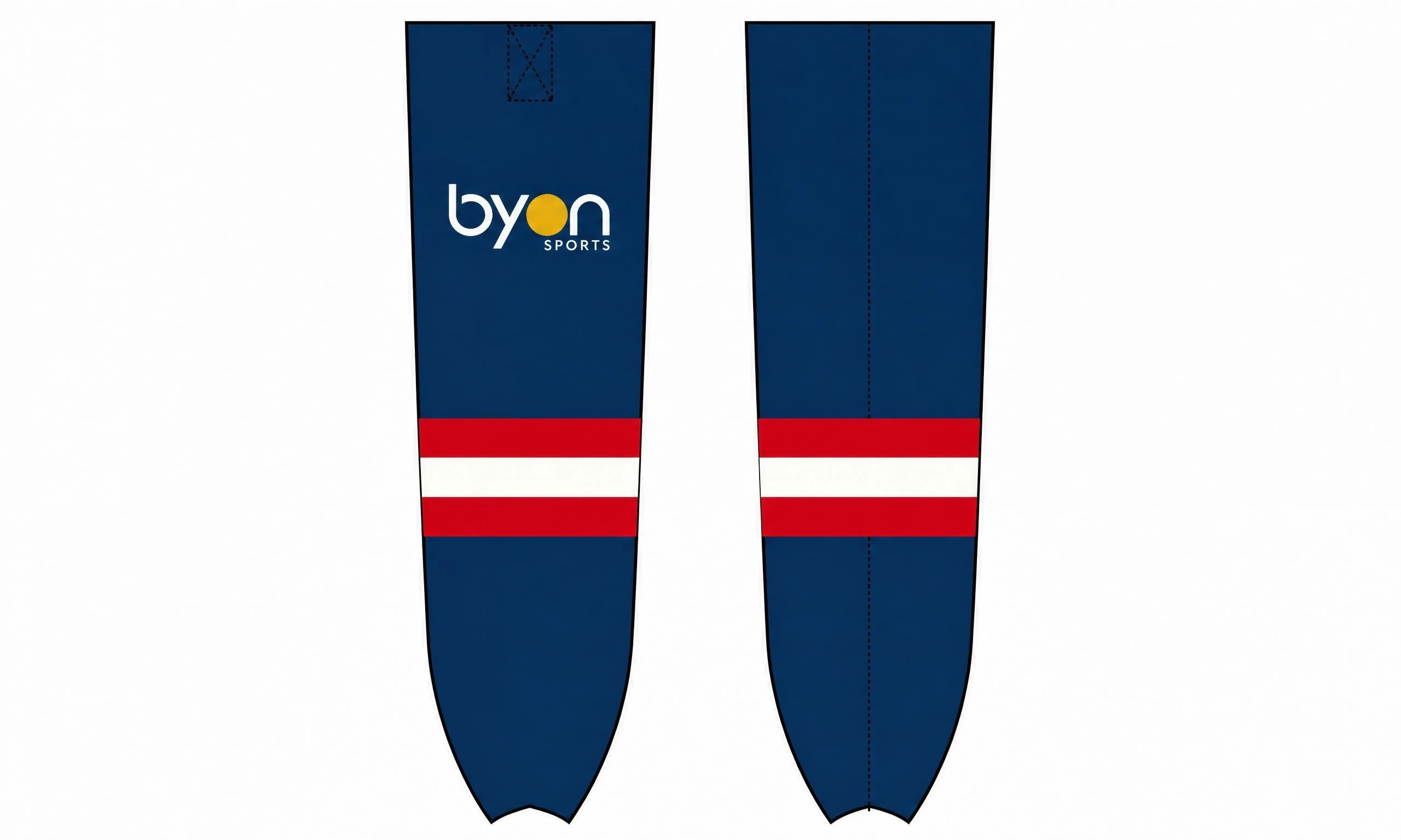 Full Sublimated stampa su misura giovani hockey calze