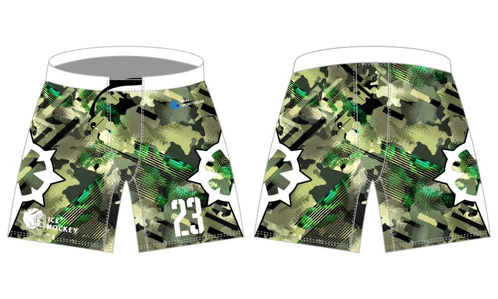Full tinte sublimación personalizado impresión pantalones de hockey sobre hielo personalizado