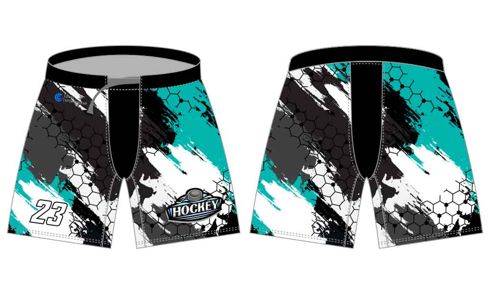 Full tinte sublimación impresión personalizado equipo personalizado pantalones de hockey sobre hielo