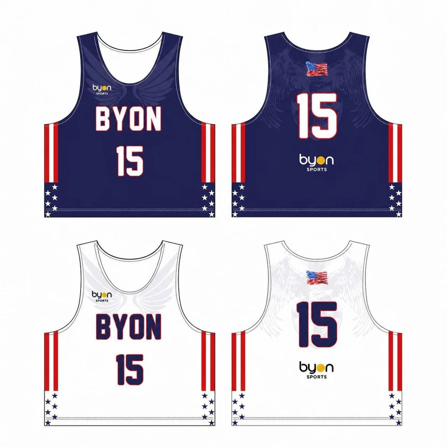 Full Dye Sublimation Printing custom-made Team Custom Lacrosse Pinnies