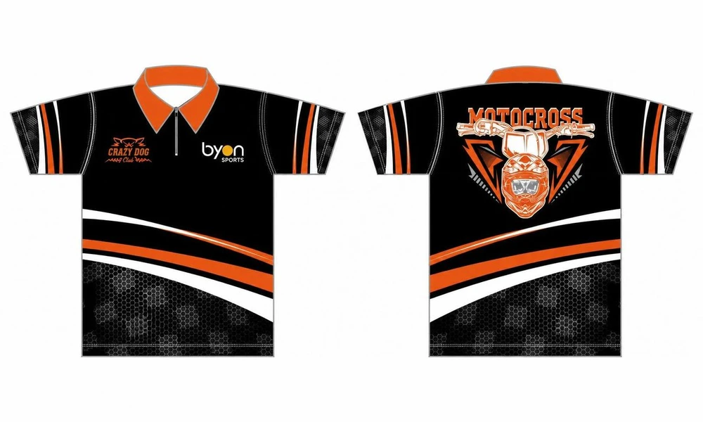 Full dye sublimation printing custom made team custom pit crew shirts