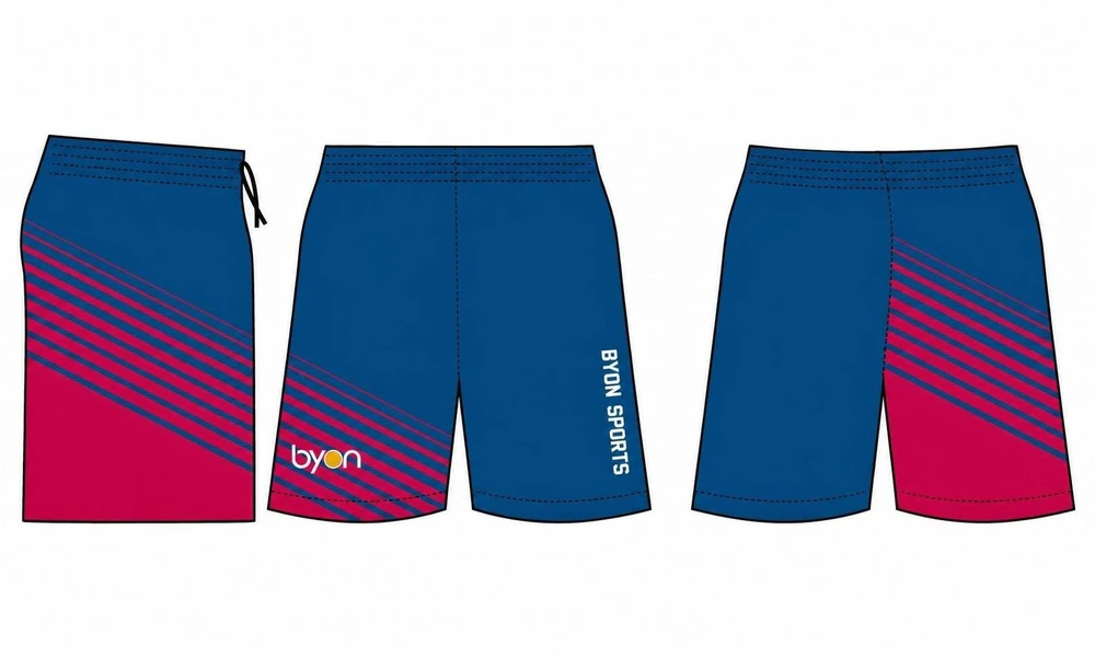 Stampa completa di sublimazione di tintura fatta su misura team lacrosse shorts