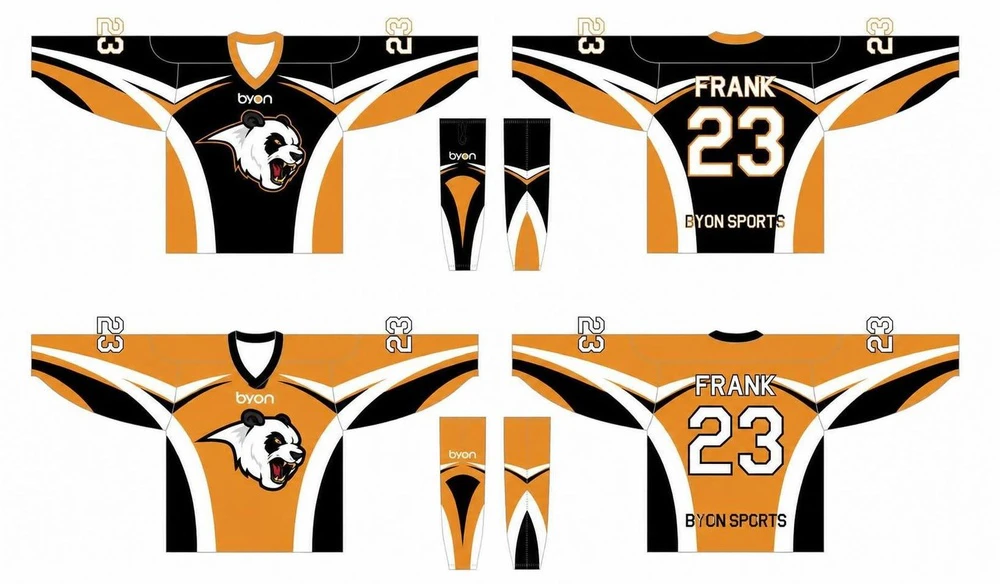 Full dye sublimation printing custom made team reversible hockey jersey