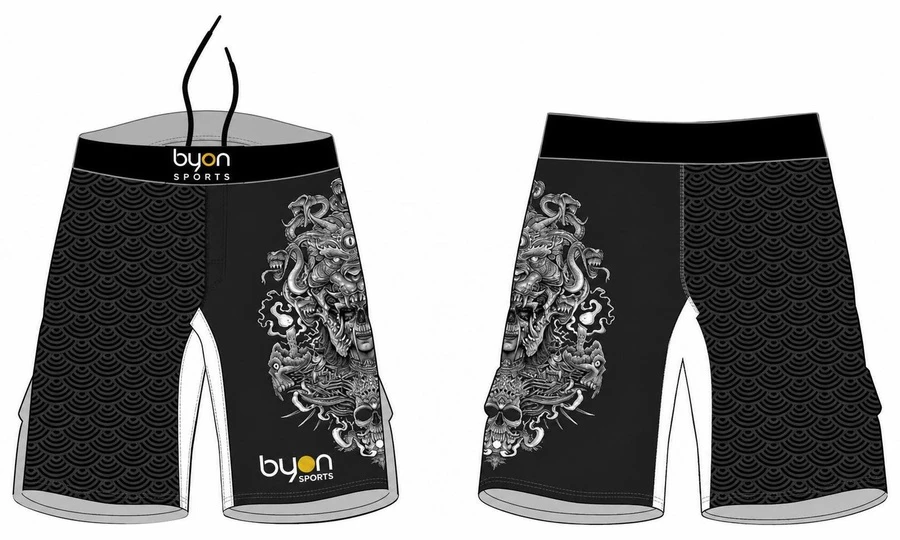 Full teye sublimation printing custom women's MMA pelea shorts