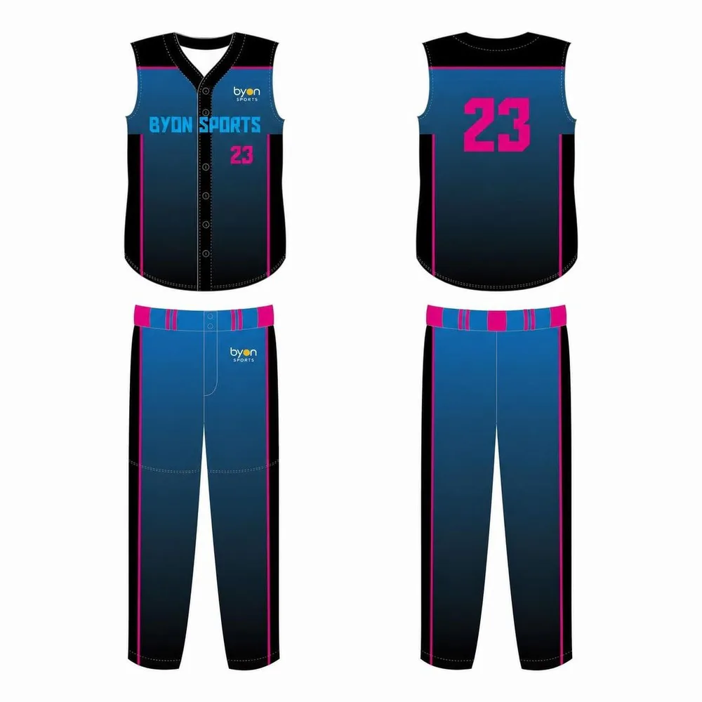 Wholesale full-dye custom sleeveless baseball jersey