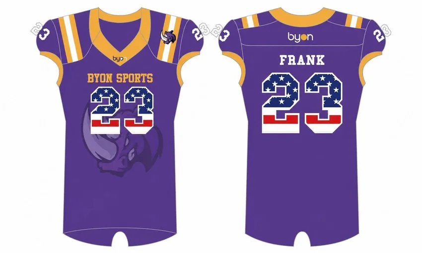 Tinte completo sublimación al por mayor personalizado Sublimated Flag Football Jerseys