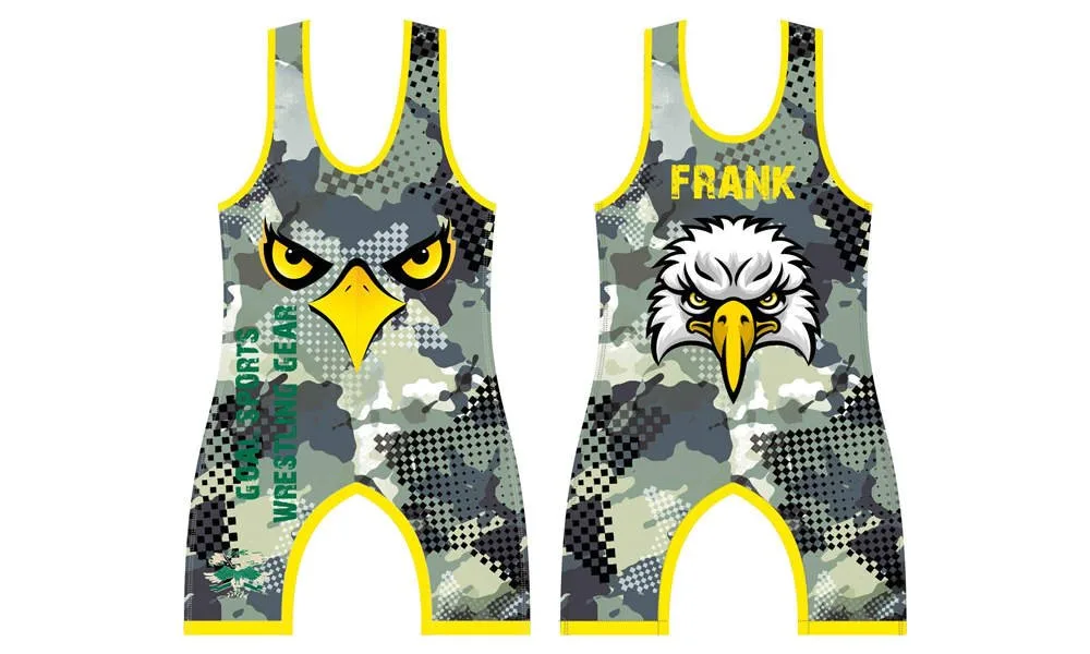 Full dye sublimation wholesale custom made reversible wrestling singlets