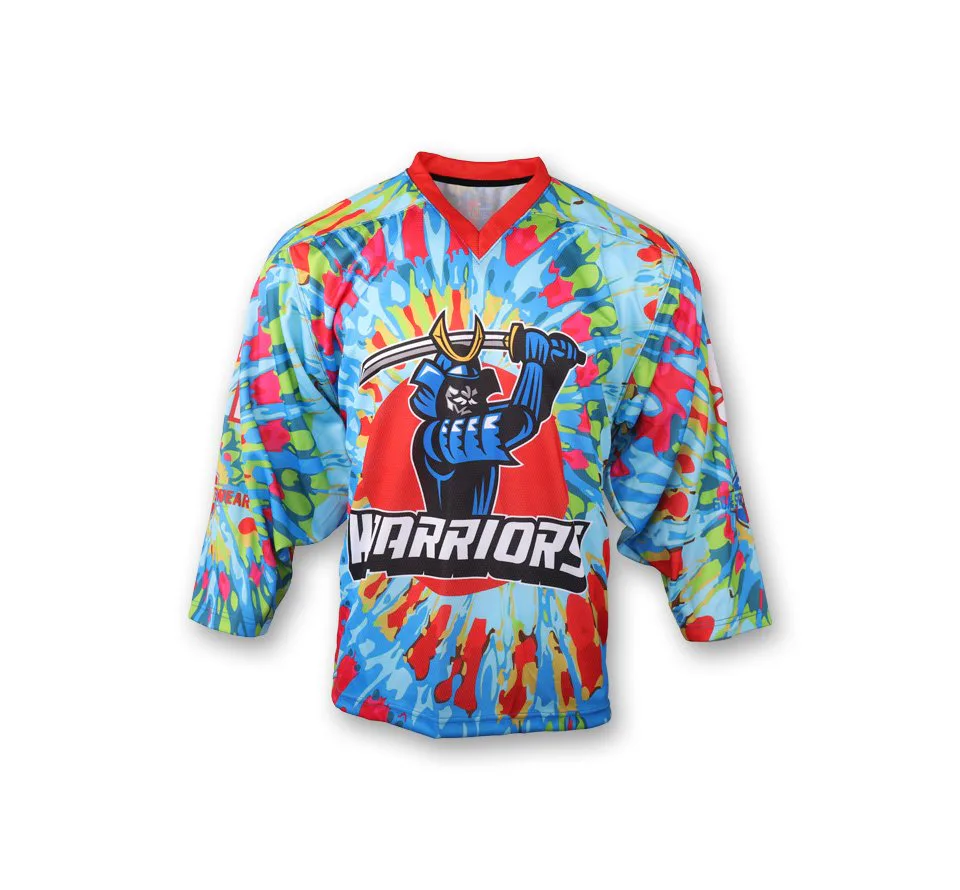 Maglia da hockey reversibile all'ingrosso di sublimazione completa di tintura