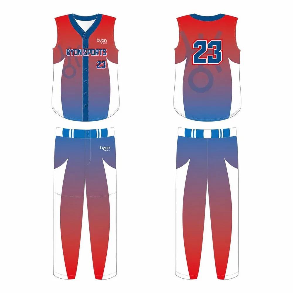 Full dye sublimation wholesale custom sleeveless Softball Jerseys
