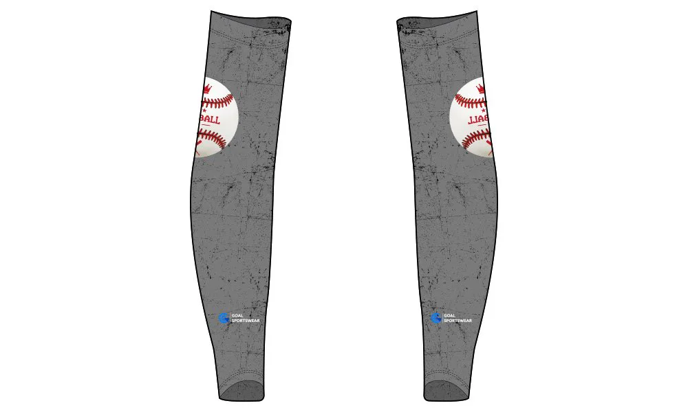 Full polyester Custom made durable men's team custom baseball arm sleeves