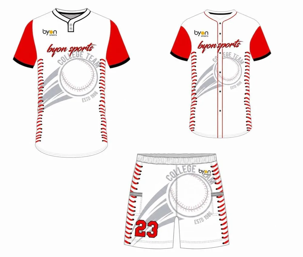 Full polyester Custom made durable men's team custom baseball gear
