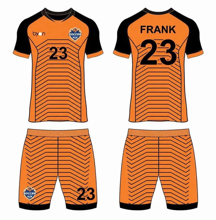 Full polyester Custom made durable men's team custom soccer kits